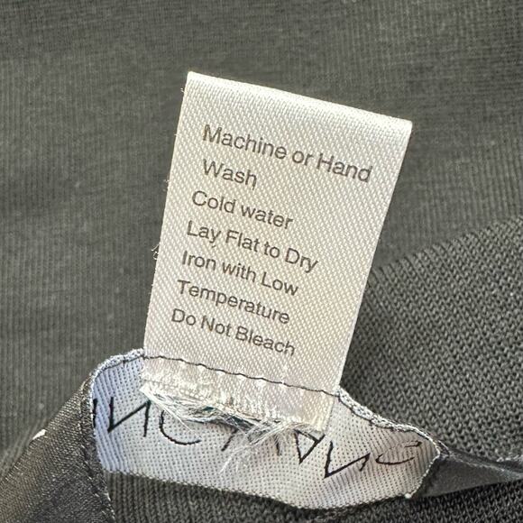 Ming Wang Knit Midi Skirt Womens Size M Black Ruffle Hem Pull-On Classic Stretch - Picture 6 of 6